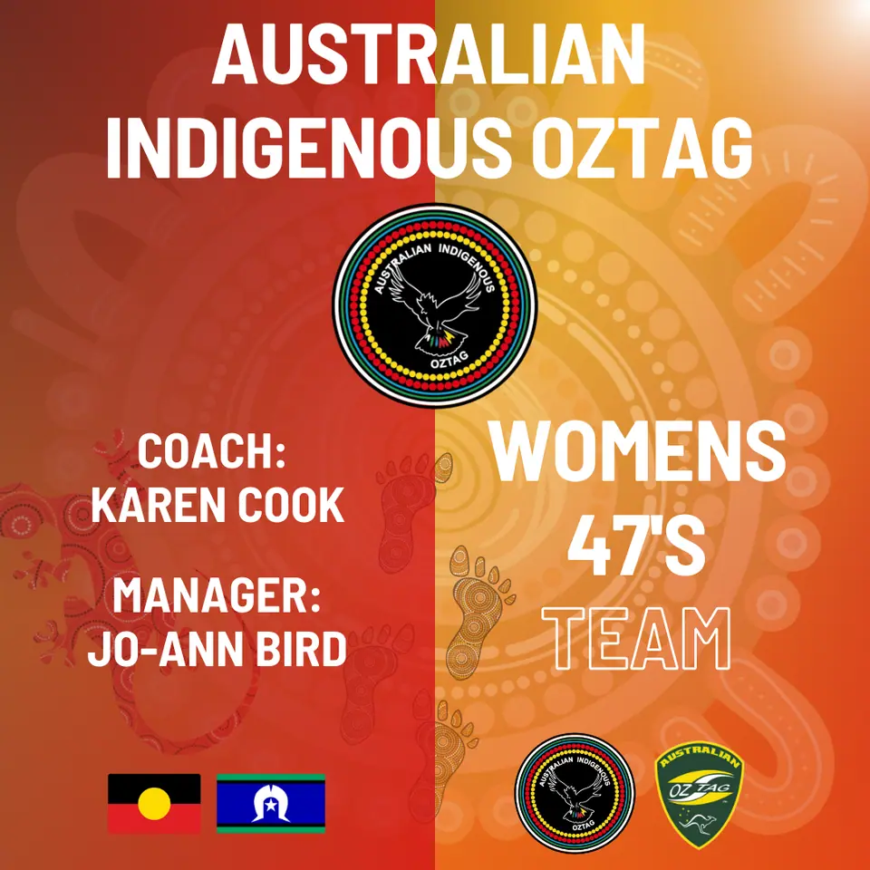AIO Women's 47's 2025 coach and manager appointment card